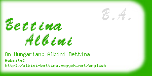 bettina albini business card